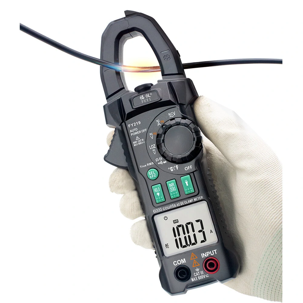 FUYI FY219 Digital Clamp Meter - True RMS AC/DC Voltage Current Tester - Image 2