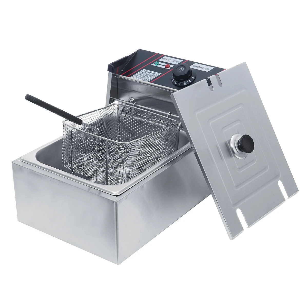 Commercial Electric Deep Fryer - Oil Cylinder Fryer for French Fries & Grill | US Plug - Image 2