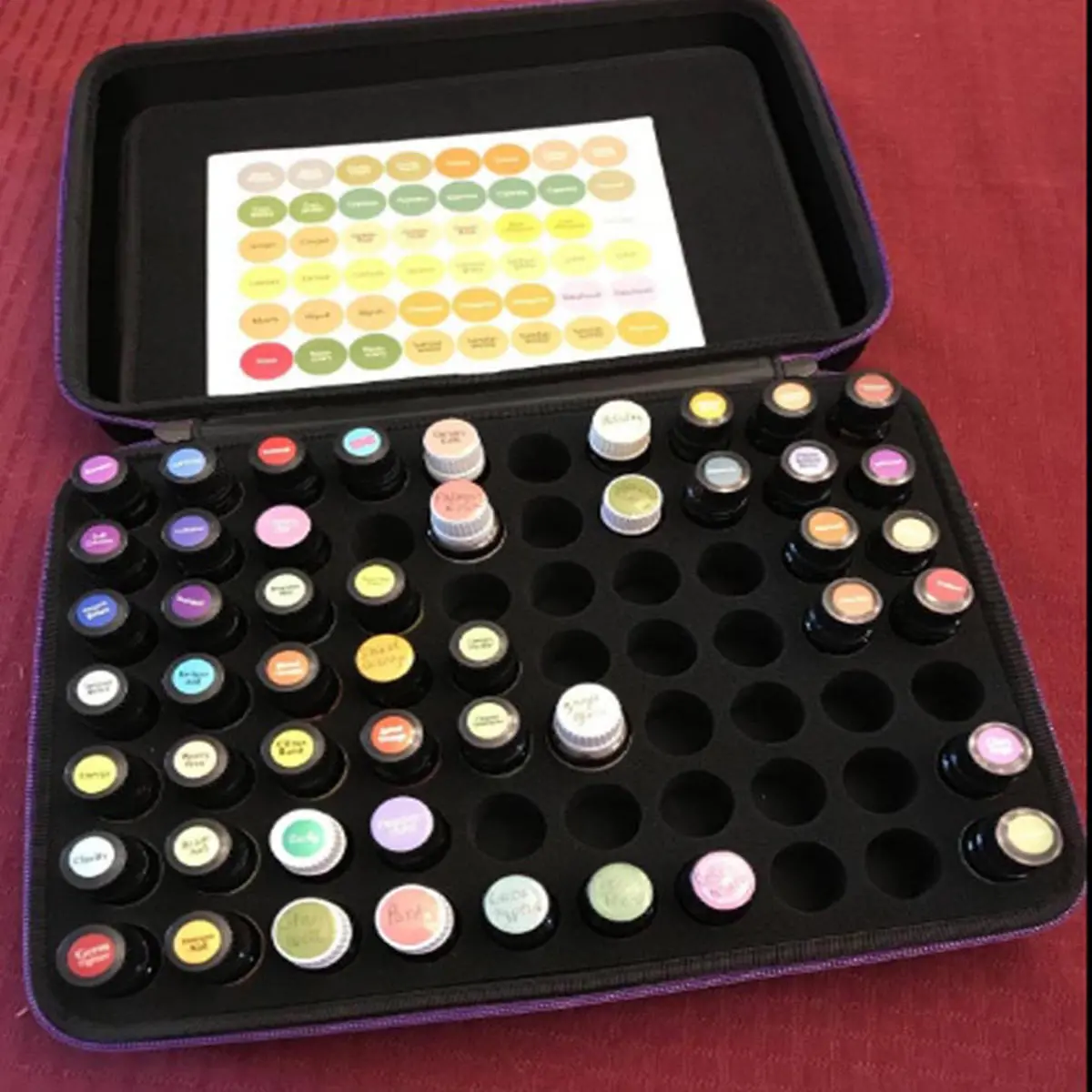 70 Bottle Essential Oil Carrying Case - 15ml Travel Storage Bag | Portable Box - Image 3