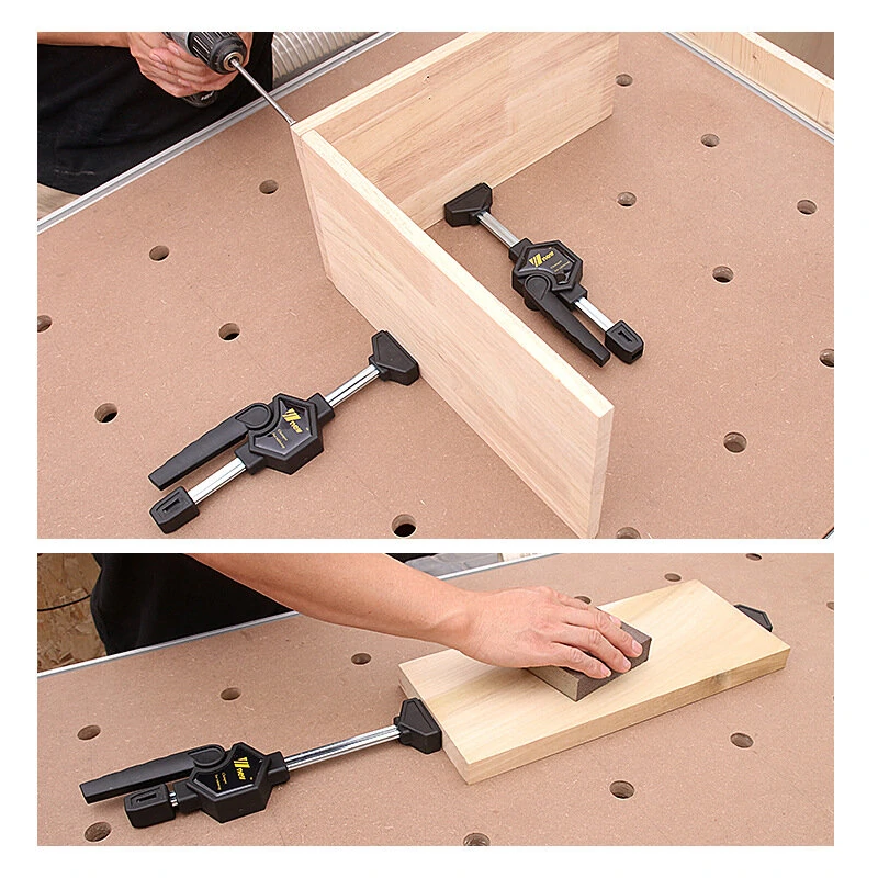 Wnew 2PCS/4PCS MFT Table Clamps - Quick Ratchet Release Speed Squeeze for 20mm Dog Hole Workbench - Image 3