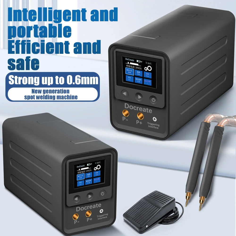 Docreate-705 Digital Spot Welder | 2.4 Inch Screen | Portable & Lightweight | AC100-240V - Image 2
