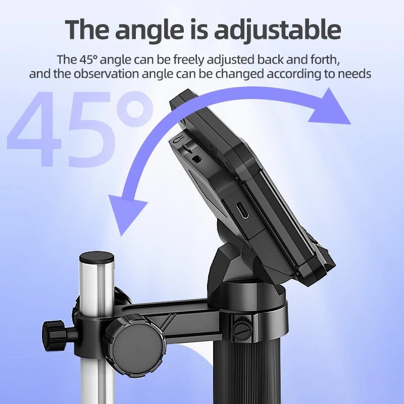 HD Digital Microscope 5X-1000X | 4.3 IPS Screen 12MP 1080P | 8 LED Lights Type-C - Image 4