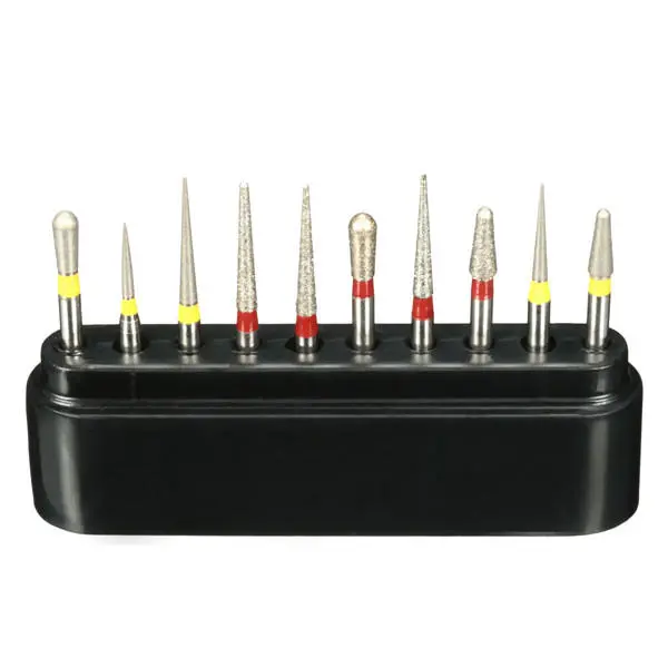 10pcs Diamond Burs - Polishing Grinding Heads for High Speed Handpieces - Image 2