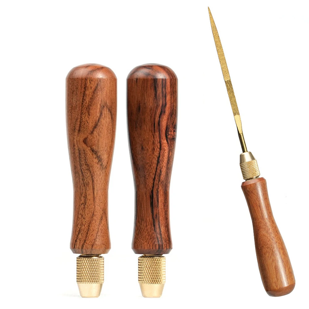 Heavy-Duty Gold-Plated Diamond File - Solid Wood Handle - Lightweight Compact Design - Image 2