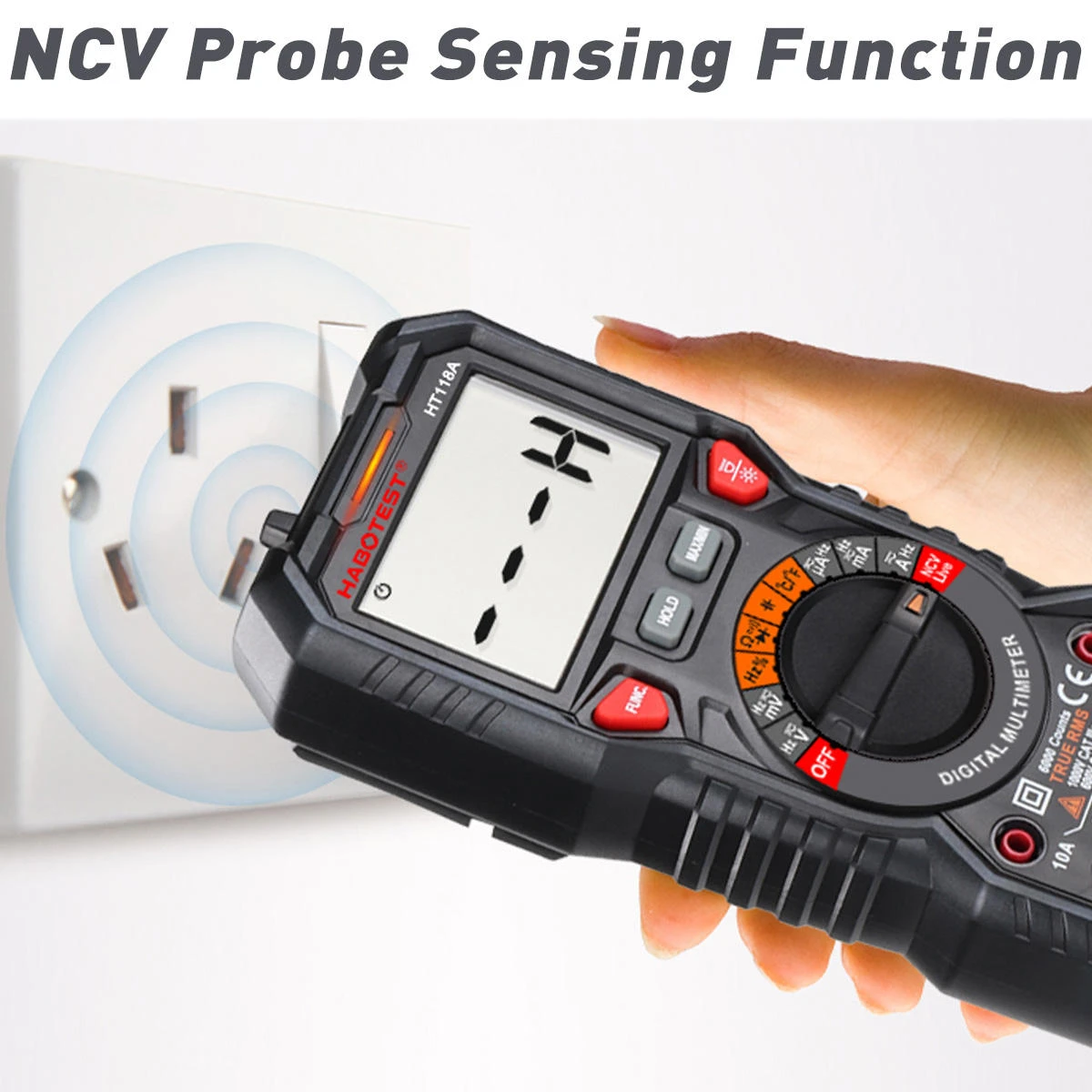 HABOTEST NCV Digital Multimeter - LCD Backlight AC/DC Voltage Tester - Image 3
