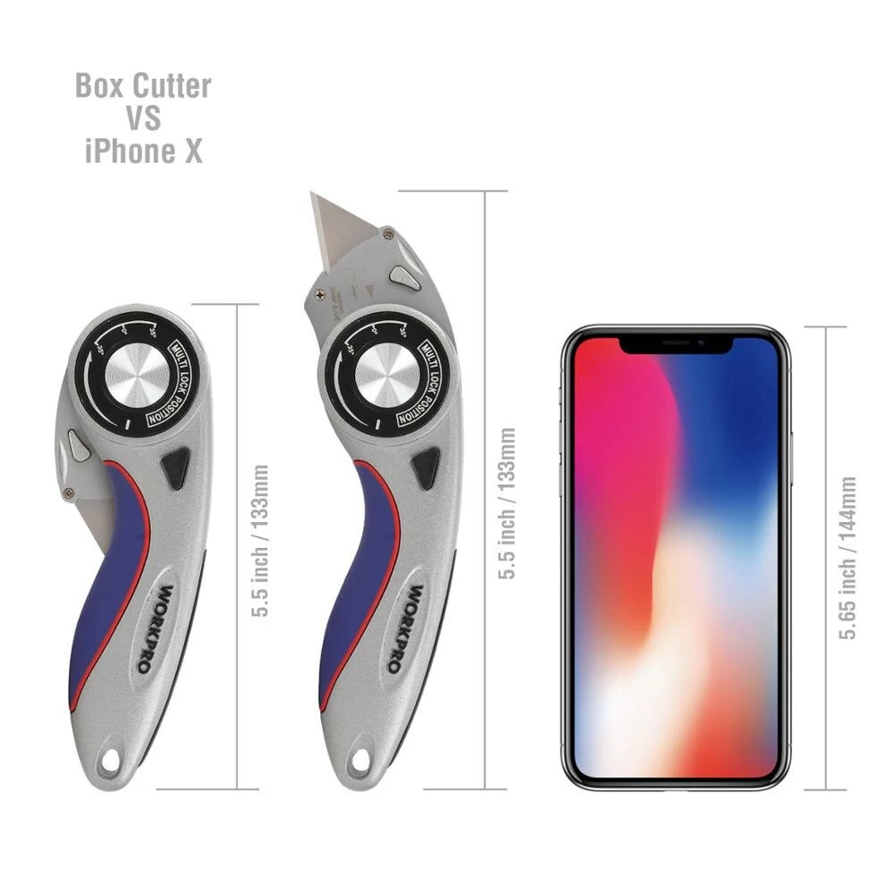 WORKPRO Folding Utility Knife - Aluminum Handle Pipe Cutter | Security Knife - Image 4