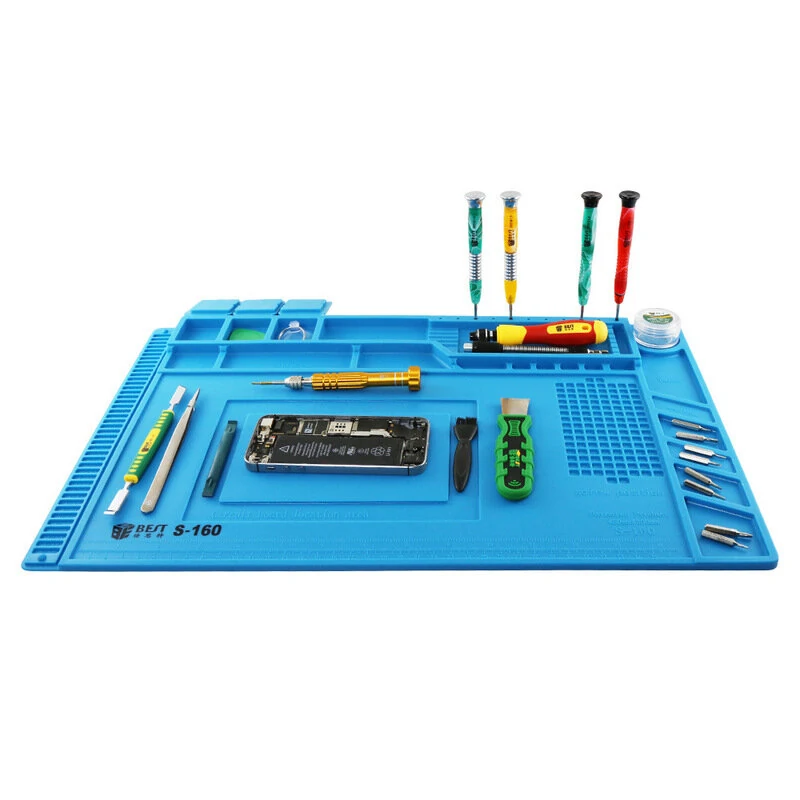 BEST S160 Magnetic BGA Soldering Station - Heat Insulation Silicone Pad Desk Mat - Image 2