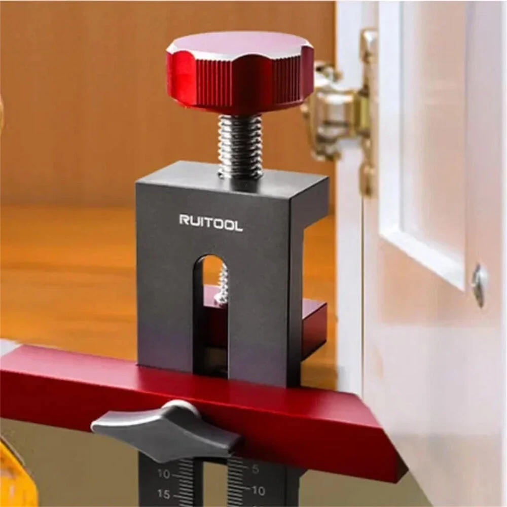 RUITOOL Cabinet Door Mounting Jig - Aluminum Alloy Positioner for Framed & Frameless Cabinets 0-40mm - Image 3