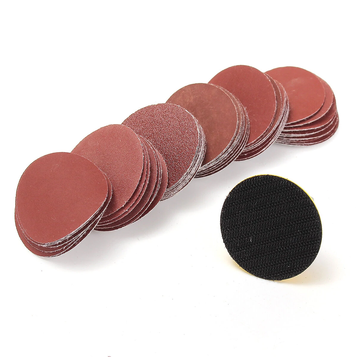 50mm 60pc Hook Loop Sanding Pad Discs | 100-2000 Grit | 3mm Shank - Image 2