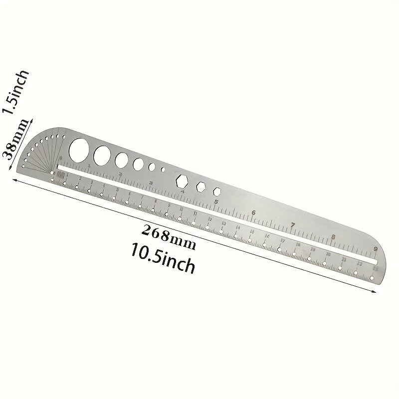 Multifunctional Stainless Steel Ruler Protractor Compass | Precision Measuring Tool for Designers & Craftsmen - Image 2