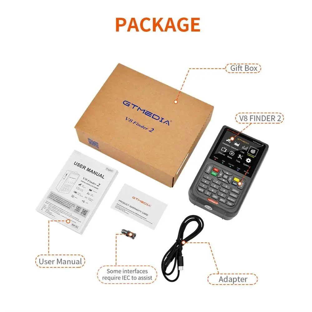 GTMEDIA V8 Finder2 Satellite Finder - 3.5 HD LCD 4000mAh Battery | DVB-S2 - Image 5