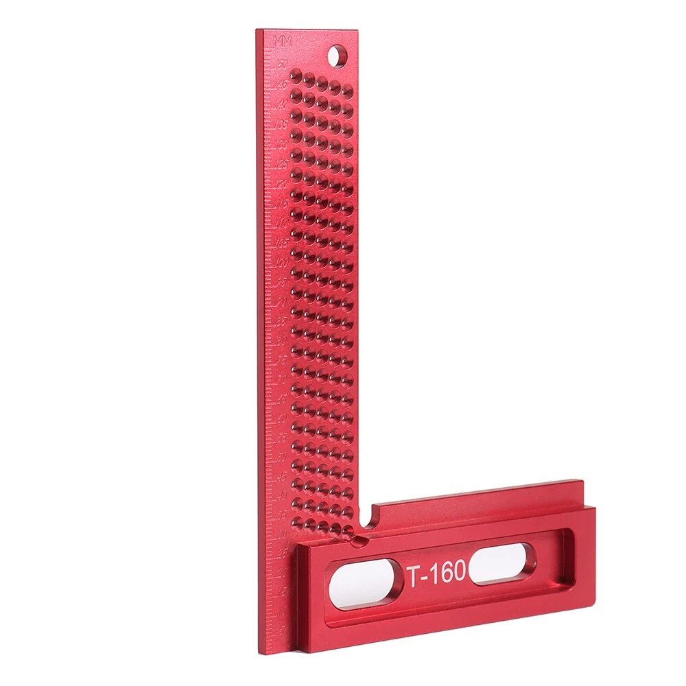 L-Type 160/200mm Aluminum Alloy Woodworking Square - Metric Ruler & Scriber - Image 2