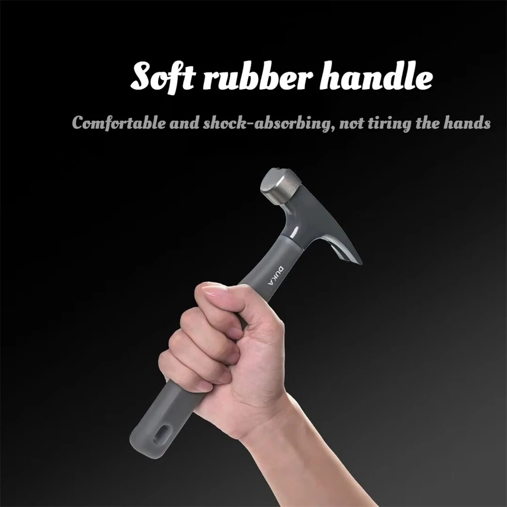 DUKA H1 Claw Hammer - 8oz Forged Steel - Shockproof Anti-Skid Rubber Handle - Image 3