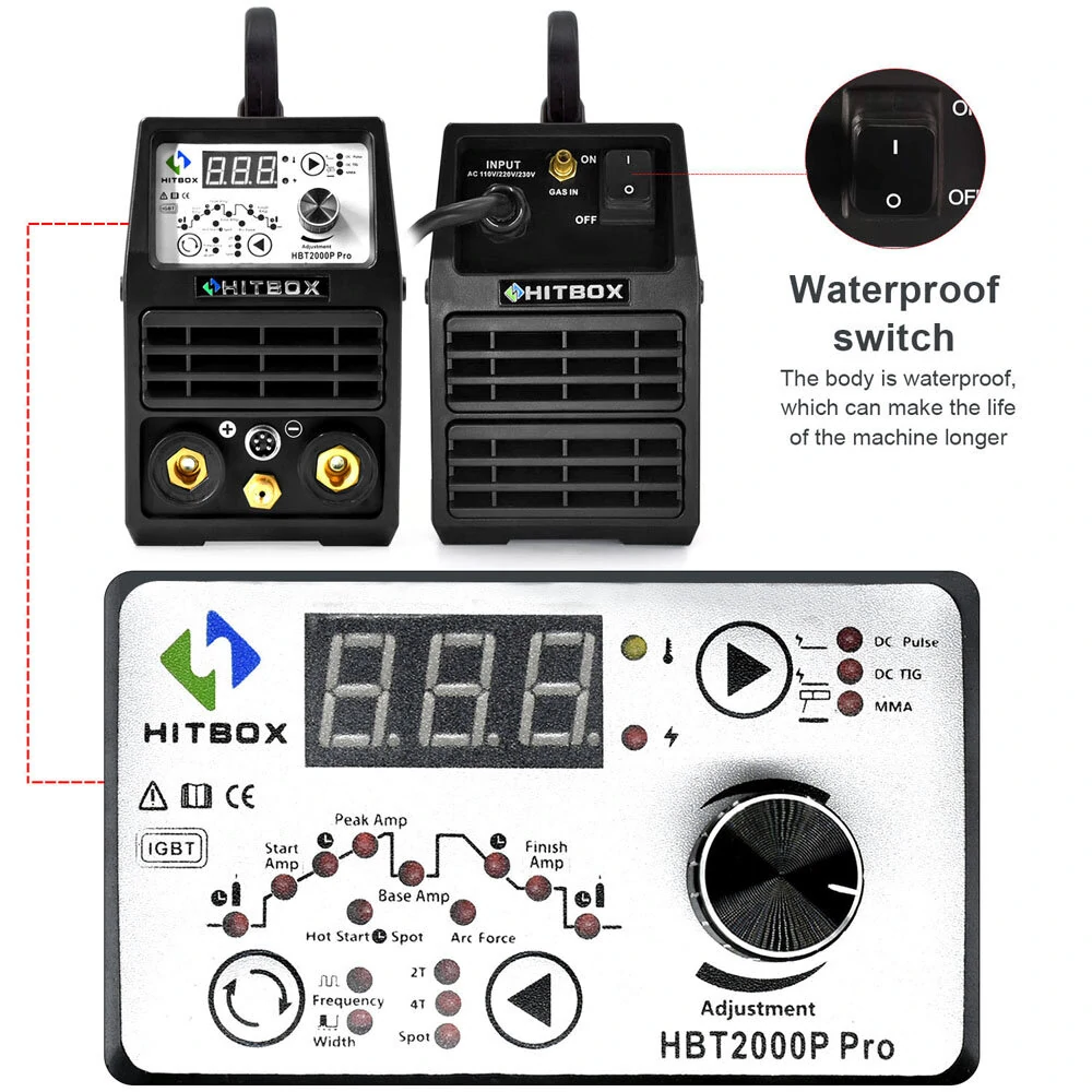 HITBOX TIG200P TIG Welder | Pulse TIG & ARC | Digital Control Torch - Image 2