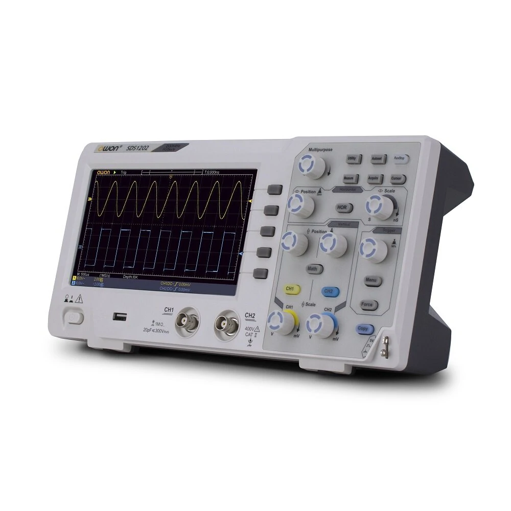 OWON SDS1202 Oscilloscope | 200MHz 1GS/s | 7-inch LCD USB | Lab Analysis - Image 4