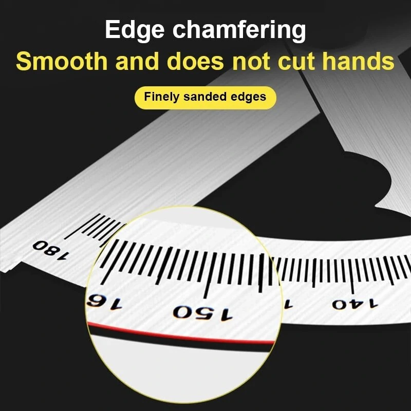 Stainless Steel 180 Degree Protractor | Metal Angle Finder & Goniometer Ruler - Image 4