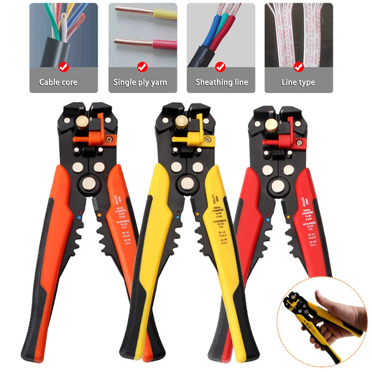 Automatic Wire Stripper & Crimping Pliers - Multifunctional Terminal Tool - Image 2