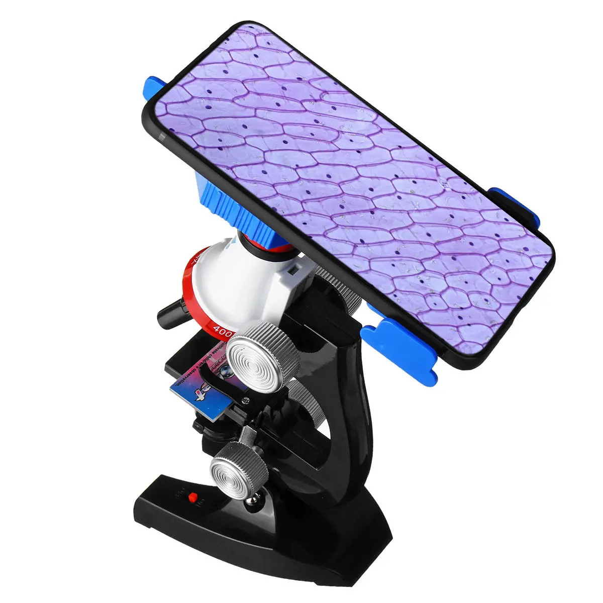 Educational Microscope for Kids - 100X to 1200X Zoom - Illuminated Monocular - Red - Image 4