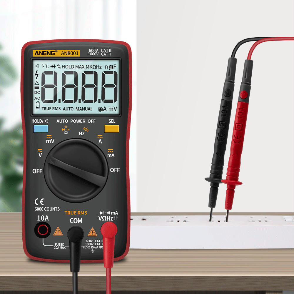 ANENG AN8001Pro True RMS Digital Multimeter - 6000 Counts | AC/DC Voltmeter Ammeter - Image 3