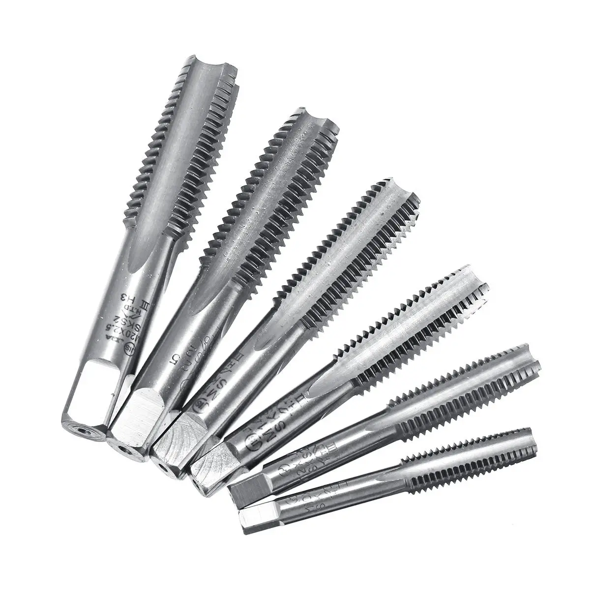 3pcs M10-M20 HSS-4341 Screw Tap Kit | High-Speed Steel Straight Flute Tools - Image 2