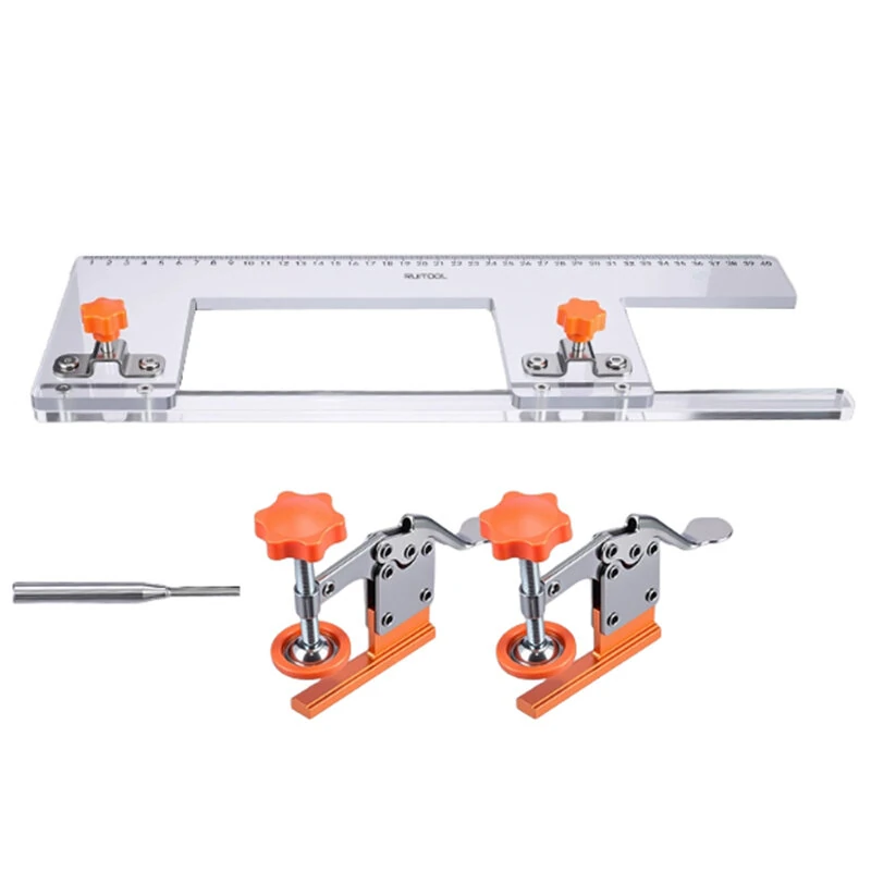 PC Handle-Free Slotting Template - Adjustable Universal Cabinet Tool with Toggle Clamp - Image 2