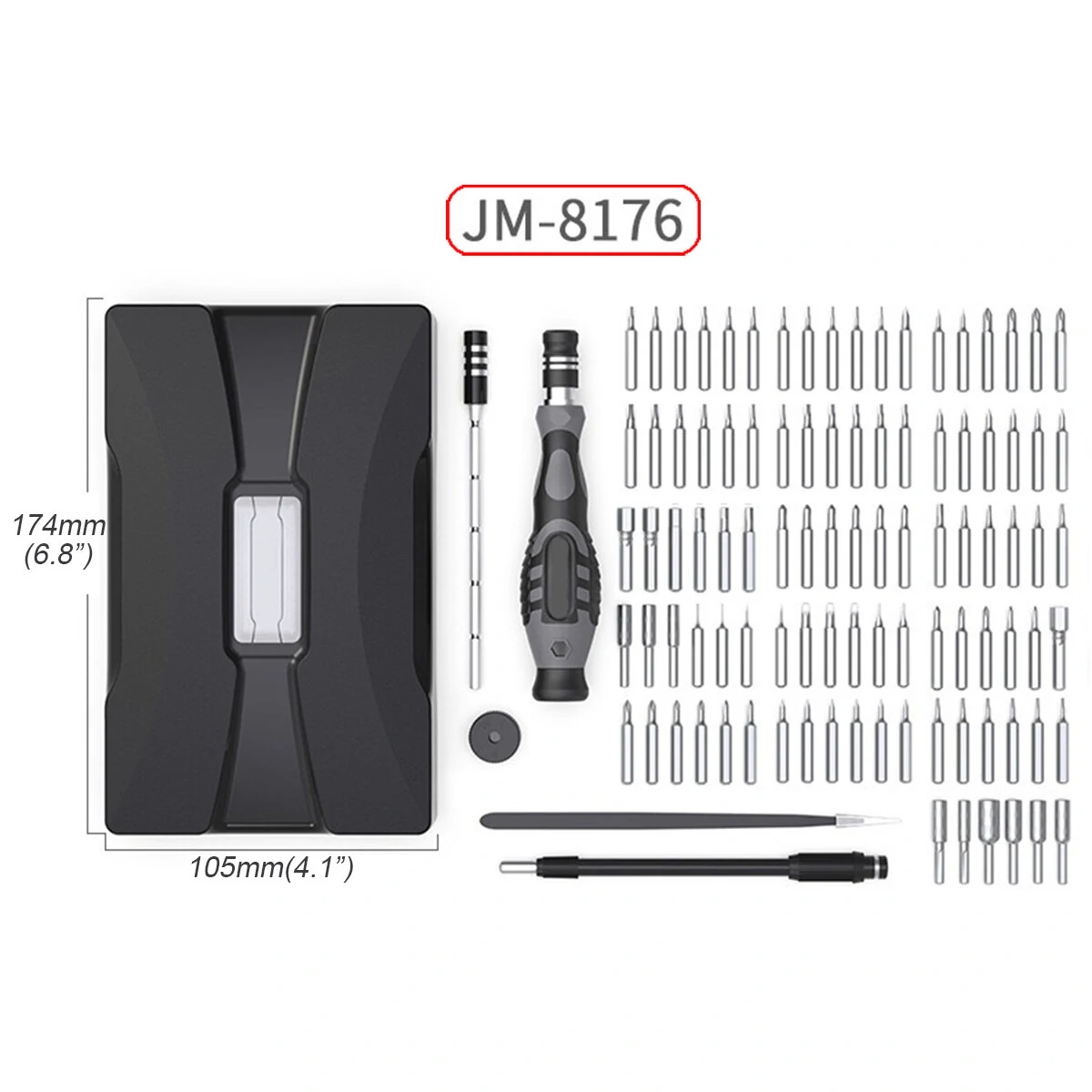 106 in 1 Screwdriver Set | CRV Steel Hex Torx & Pentalobe Bits | Repair Tool Kit - Image 2