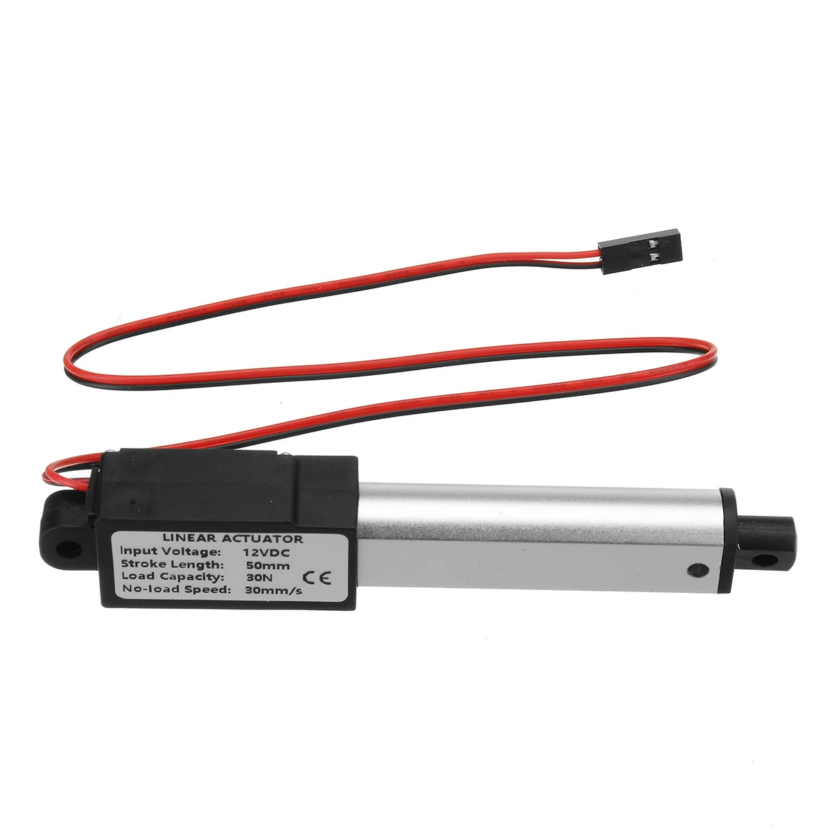 DC 12V 50mm Stroke Mini Linear Actuator | 9.5-15-30mm/s Speed | Aluminum Alloy Motor - Image 4