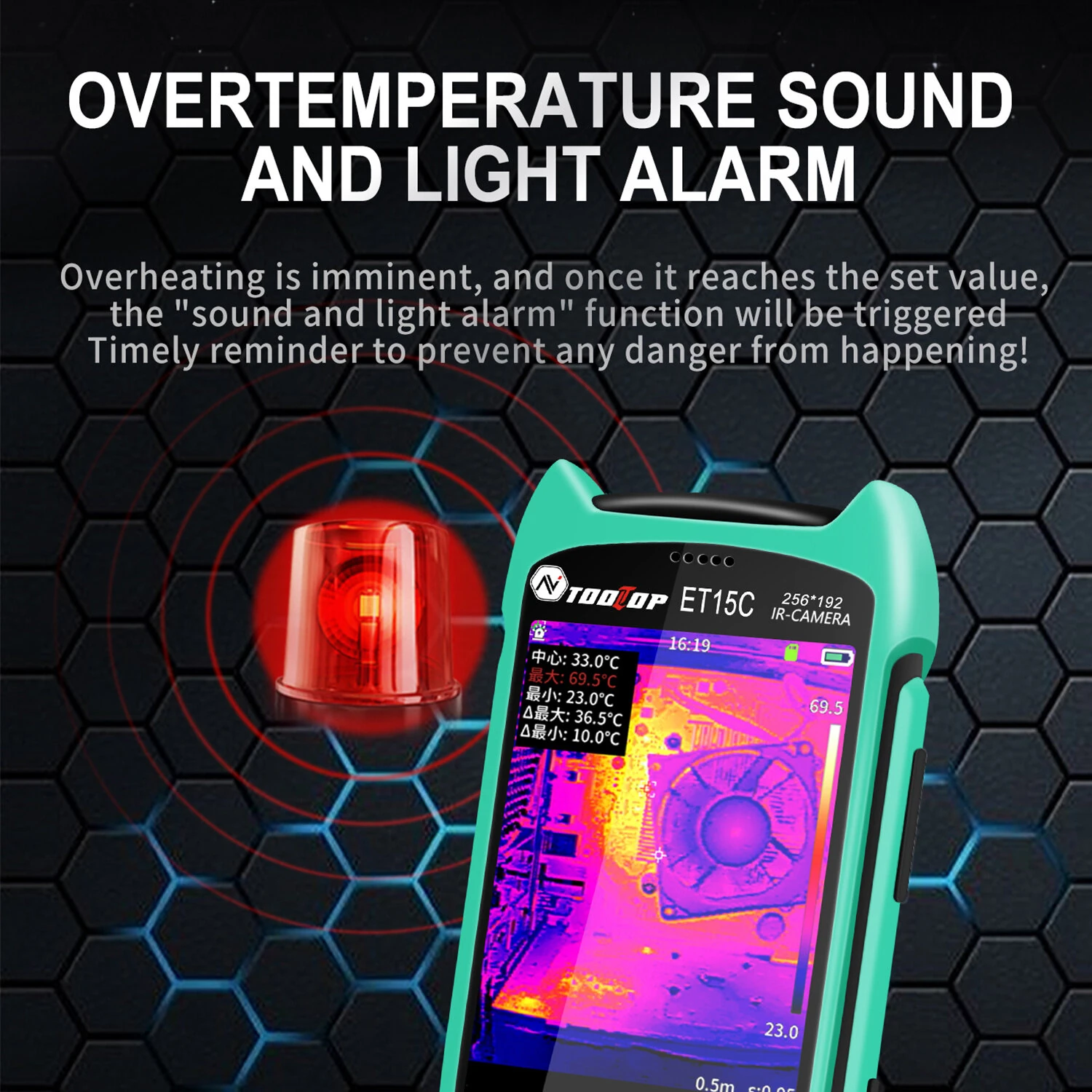 AV TOOLTOP ET15C Thermal Imager | 256x192 High Res -20°C to 550°C | 3.5 Portable Camera - Image 4