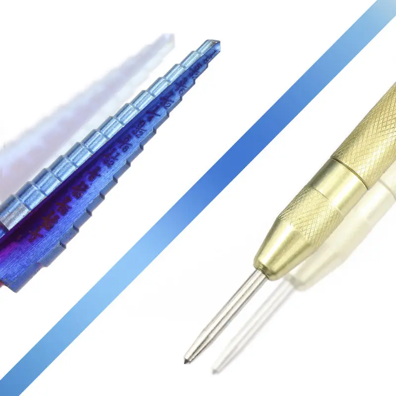 HSS Nano Blue Coated Step Drill Bit Set - 6Pcs with Center Punch | Hole Cutter - Image 5