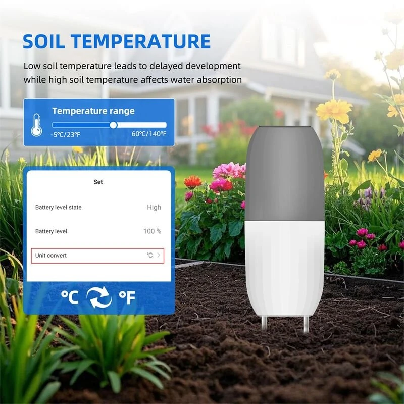 Tuya Smart WiFi Soil Sensor - IP65 Waterproof Real-Time Tracker for Gardening - Image 3