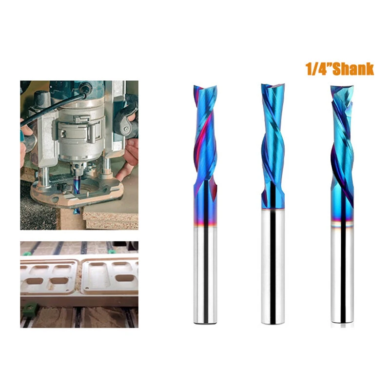 3PCS 1/4 Inch Shank Tungsten Steel Router Bits | Up Cut Down Cut Compression - Image 2