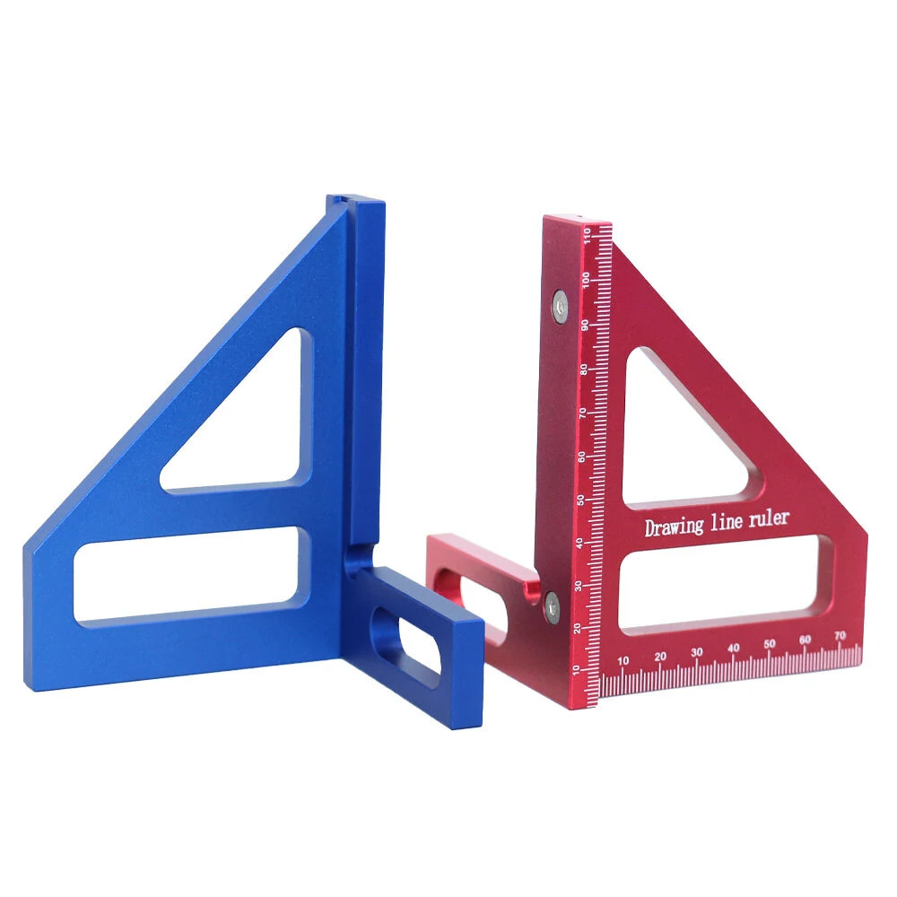 Aluminum Alloy Woodworking Square Protractor | Miter Triangle Ruler for Carpentry - Image 2