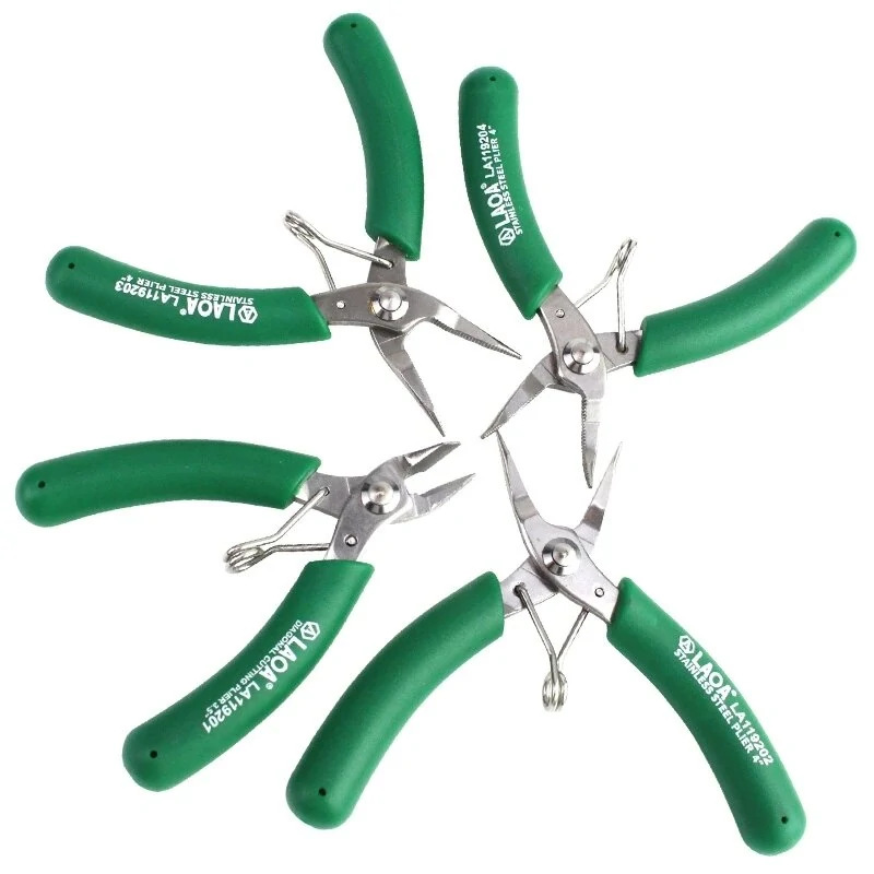 LAOA Mini Electronic Scissors - Stainless Steel Long Nose & Diagonal Pliers Wire Cutters - Image 3