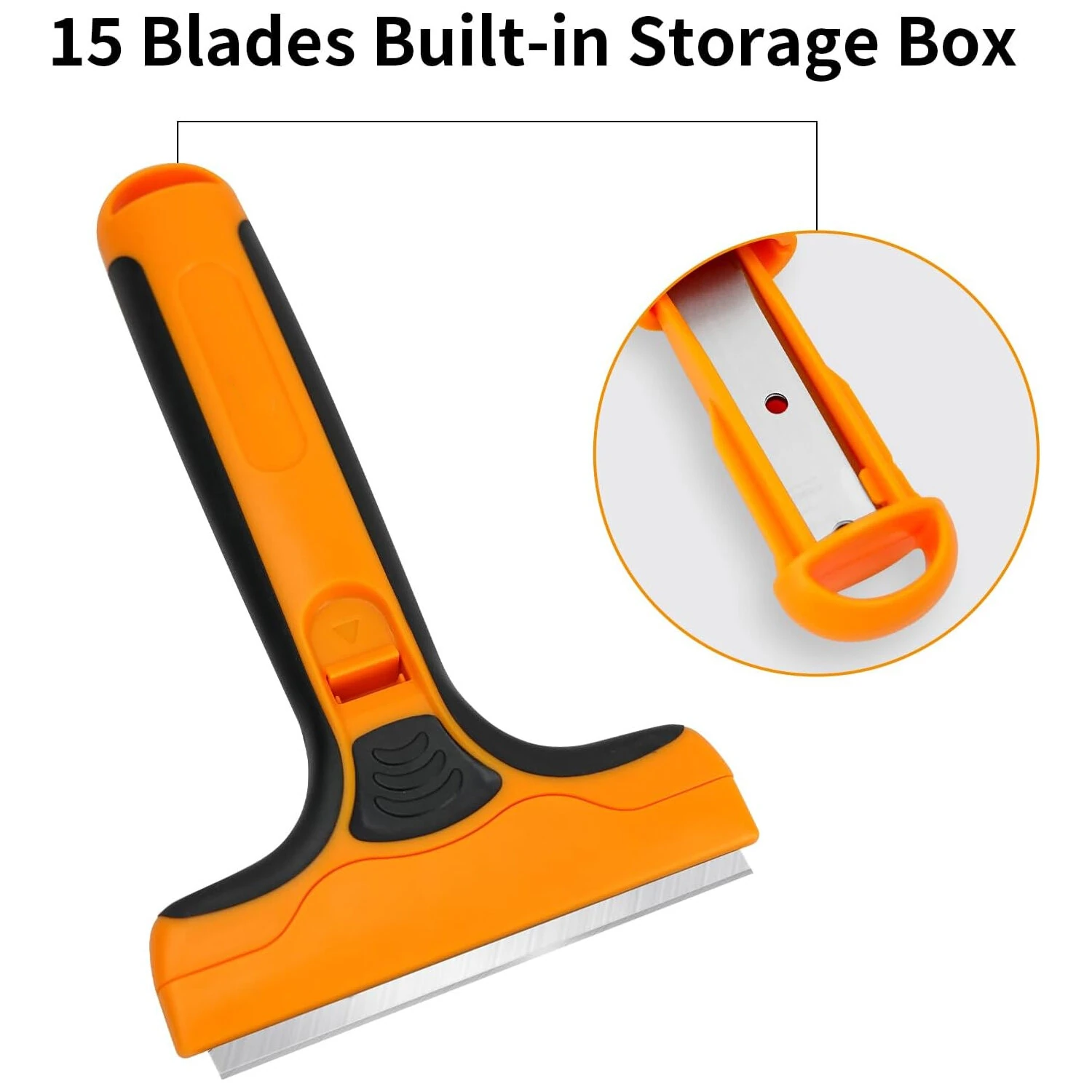 Wide 4 Razor Scraper Tool - SK5 Replaceable Blades for Glass & Paint Removal - Image 2