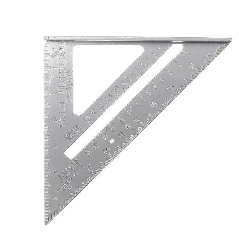 7 Inch Aluminum Alloy Triangle Ruler - Metric Woodworking Square & Layout Tool - Image 4