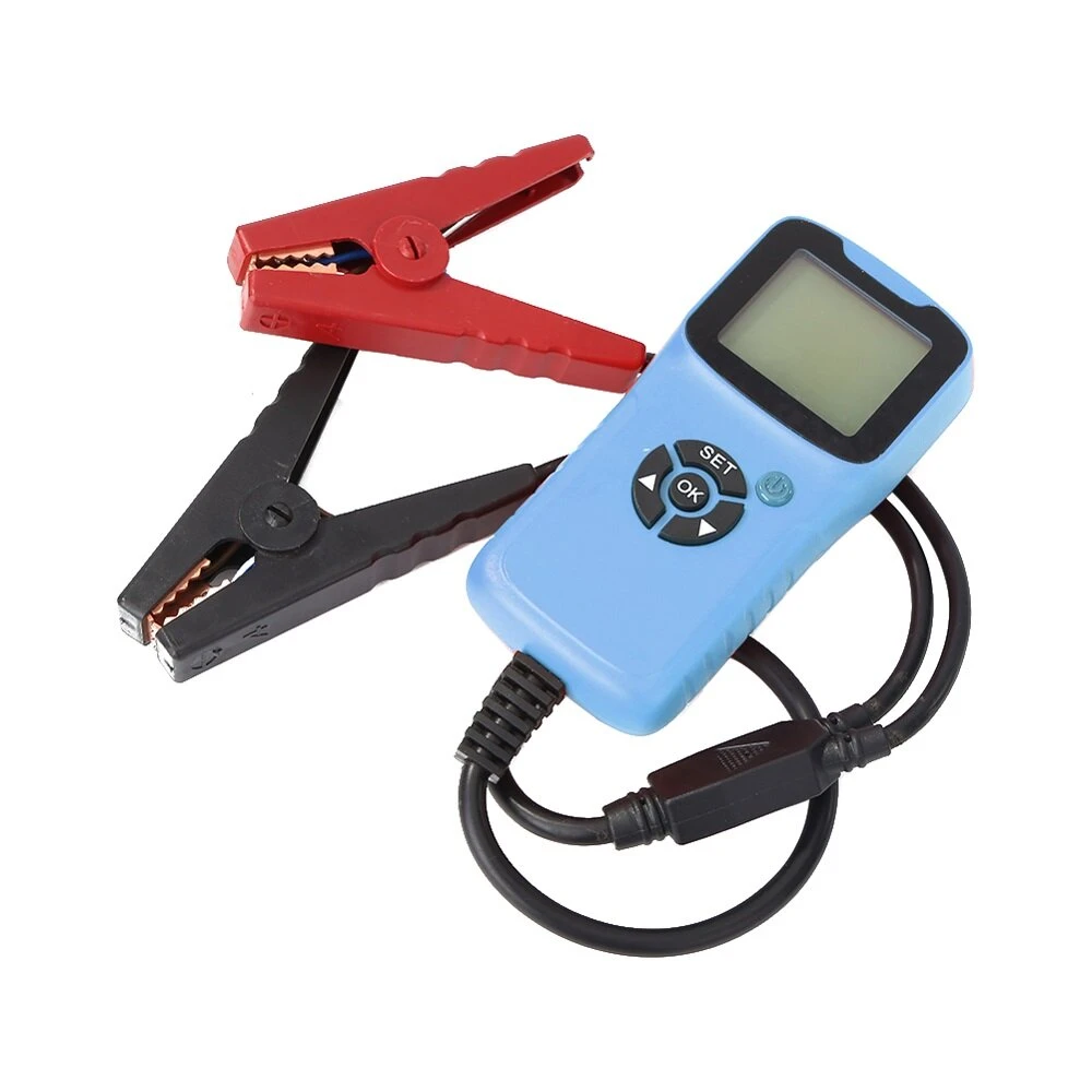 12V Digital Car Battery Tester - LCD Display for Voltage, CCA & Ohm Diagnostic - Image 3