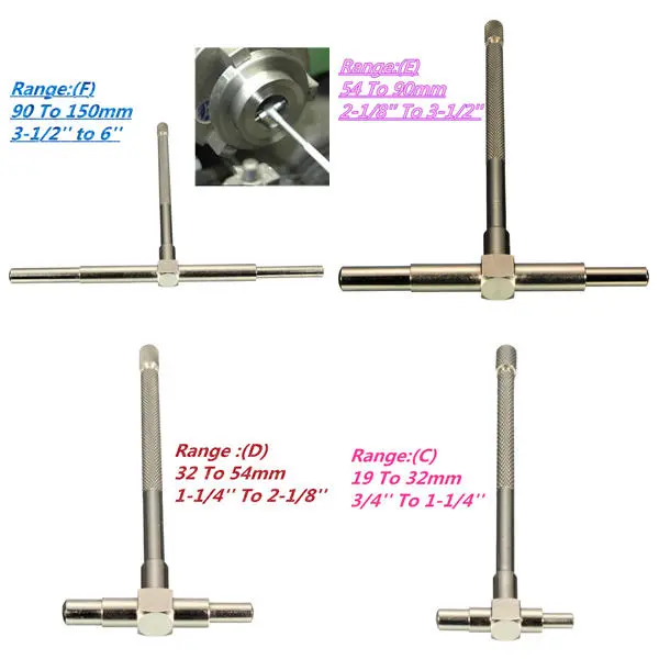 Teng Tools 6pcs Telescopic Bore Gauge Set | 8-150mm Micrometer Kit - Image 3