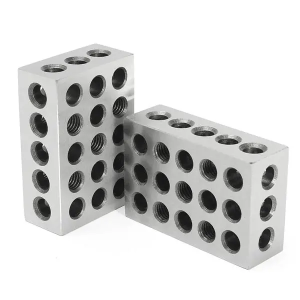 Machifit 2pcs 1x2x3 Inch 23-Hole Parallel Blocks | Precision 0.0001 Inch Milling Tool - Image 2