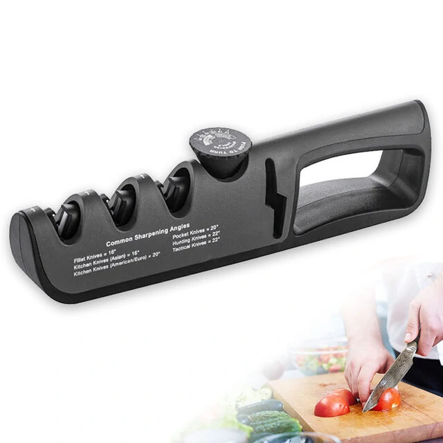 MYVIT 4-Stage Knife Sharpener Stone - Angle Adjustable Kitchen Scissors & Tool Grinder - Image 2