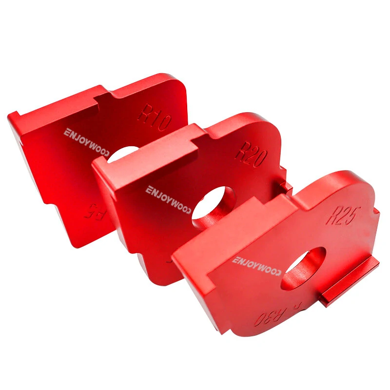 ENJOYWOOD 3PCS Aluminum Router Corner Jig Set | R5-R30 6-in-1 Precision Templates - Image 2