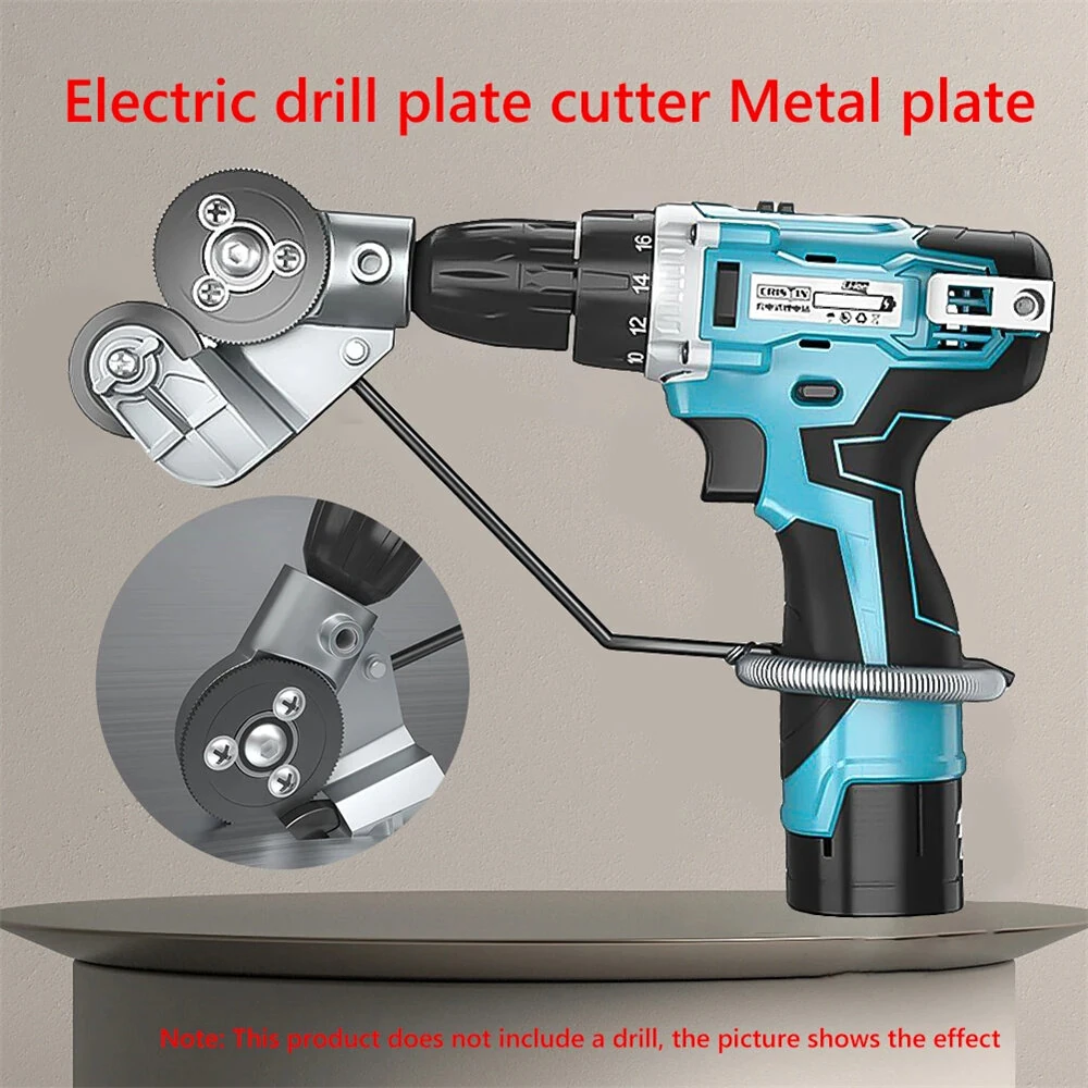 Titanium Steel Electric Drill Plate Cutter | 3.94x3.94 Inch Portable Metal Sheet Cutting Attachment - Image 3