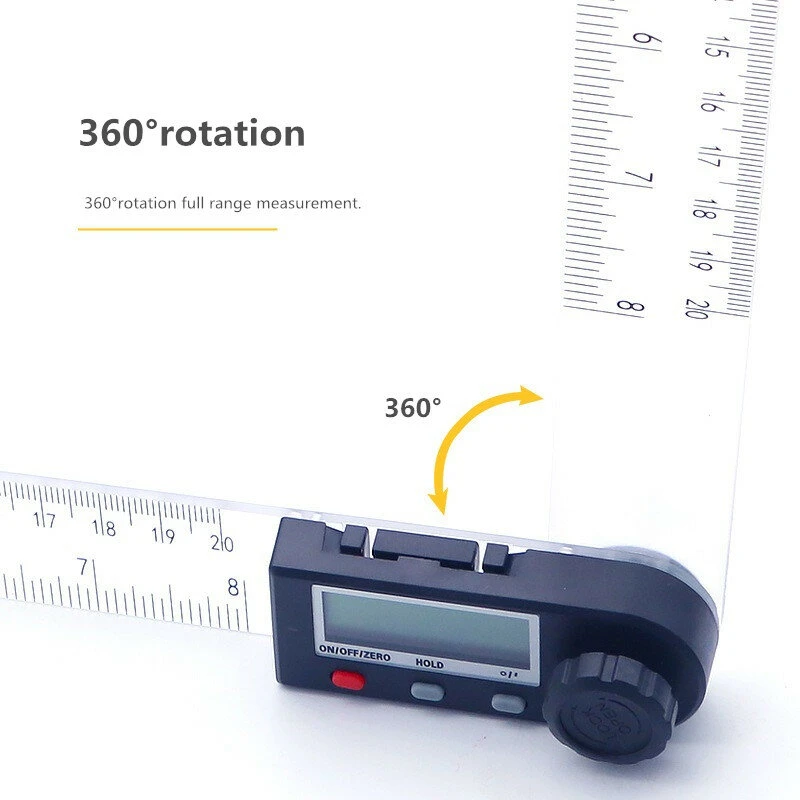 200MM Digital Angle Ruler & Inclinometer - 2-in-1 Electronic Protractor with Spirit Level - Image 5
