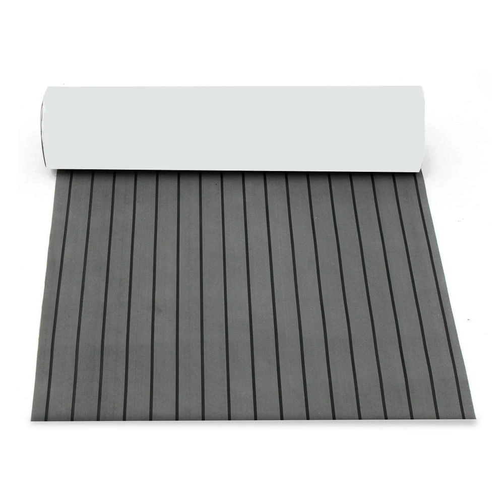 EVA Foam Faux Teak Decking - Dark Grey & Black - 900mm x 2400mm x 5.5mm Sheet - Image 3