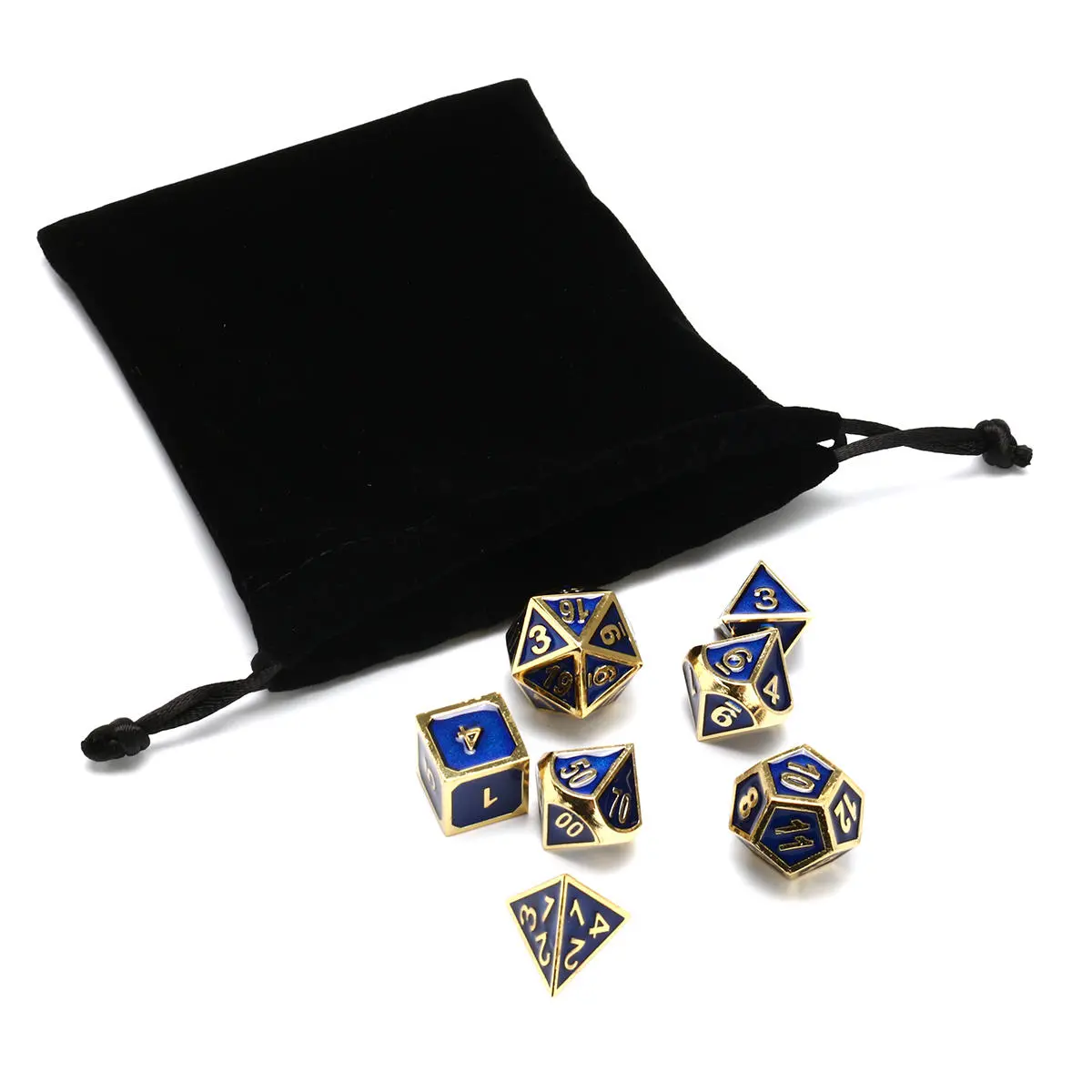 Antique Solid Metal Polyhedral Dice Set - Heavy RPG Dice for Role Playing Games - Image 3
