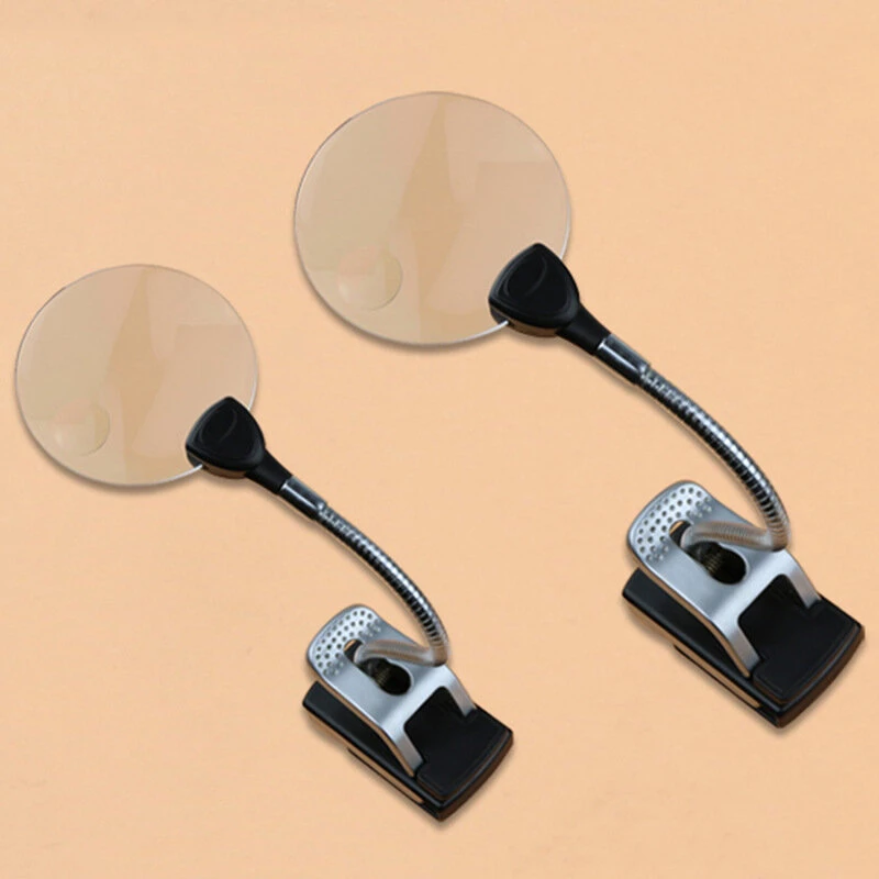 LED Desk Lamp with 2.5X-8X Magnifier | Clamp & Fold Design | Wireless Magnifying Glass Light - Image 5
