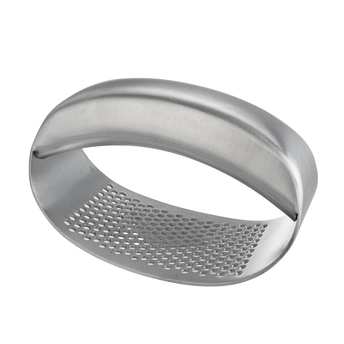 Stainless Steel Garlic Press Crusher | Manual Kitchen Tool & Masher - Image 2