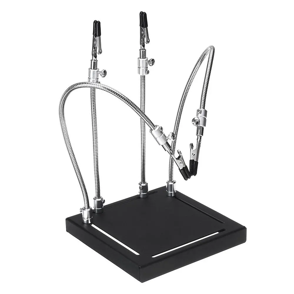 YP-001 Metal Base Soldering Station | 4 Flexible Arm PCB Fixture Helping Hands - Image 4