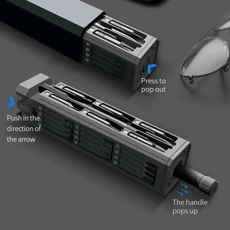Pro-Tech 44 in 1 Magnetic Screwdriver Set | PH SL H Y Tips | Portable Case - Image 4