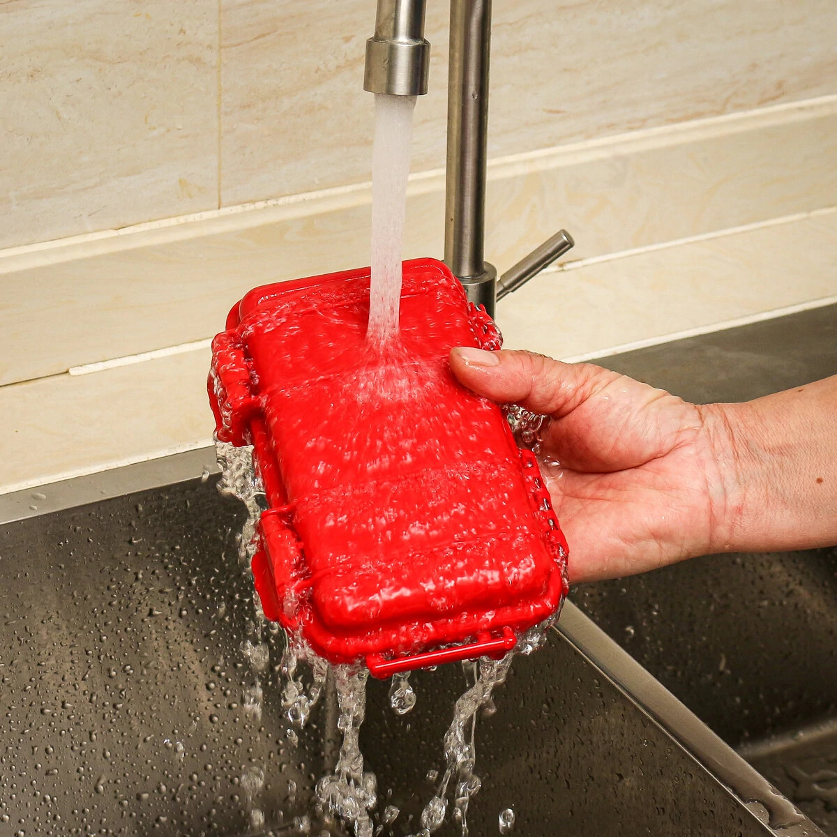 Waterproof Airtight Survival Case | Fishing Tool Box with Sponge - Image 4