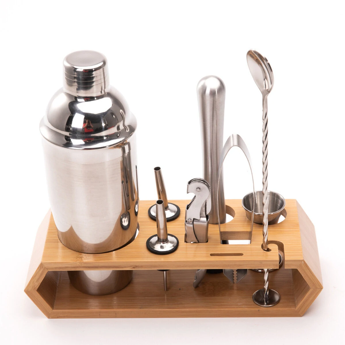 Cocktail Shaker Set - 10pcs Bartender Kit with Strainer & Mixer - Image 2